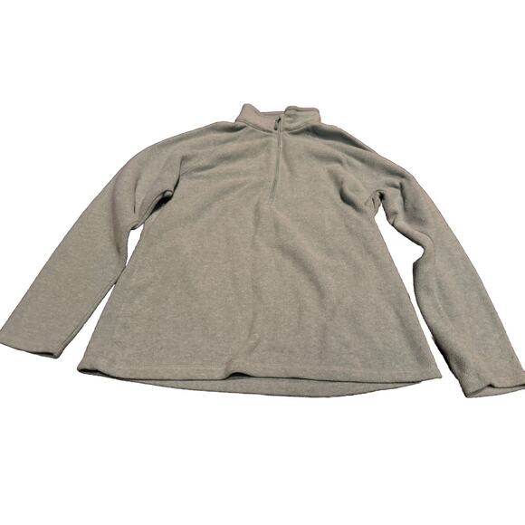 Eddie Bauer Quarter Zip Fleece Quest (?) Ladies Large Winter Fall Blue/Grn Coast - Picture 1 of 9